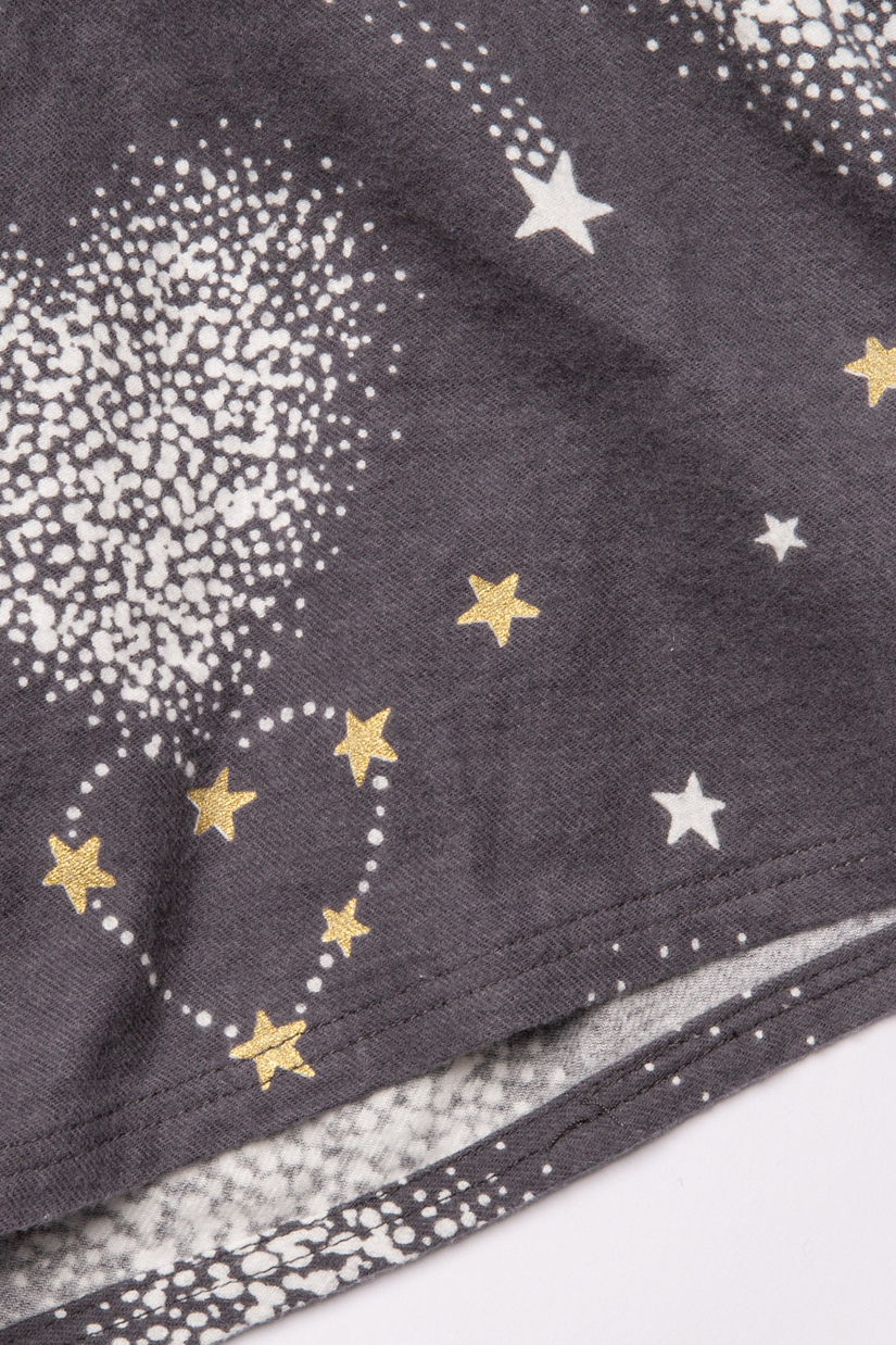 PJ Salvage Star Gazer Classic Flannel Pajama Set in Pewter PJ Salvage Star Gazer Classic Flannel Pajama Set in Pewter